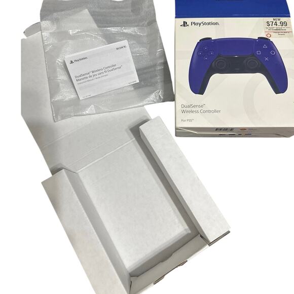 Empty Box PS-5 Purple Sony Controller BOX ONLY With the wrap & instruction paper - Picture 3 of 3